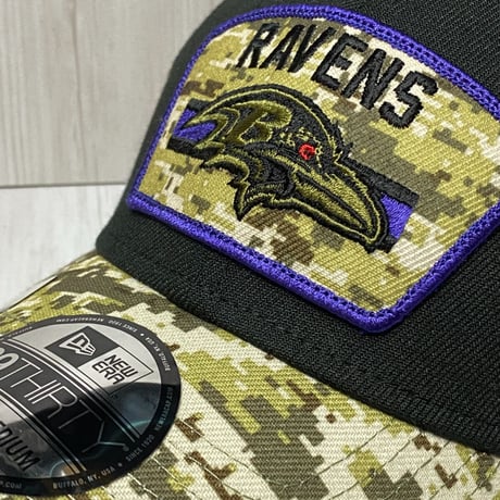 Newera ニューエラ NFL 39THIRTY ボルチモア レイブンズ Ravens ストレッチキャップ 迷彩
