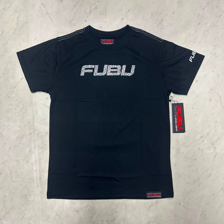 USA仕様 FUBU フブ Bling Bling Tee クラッシュクリスタルストーンロゴ Tシャツ Y207 黒 (FBT1)