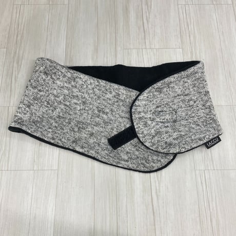 着脱ラクラク 極暖ティペット 杢ヘザー ネックウォーマー 裏フリース グレー