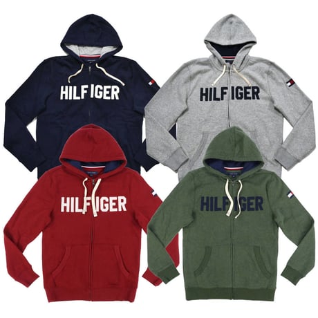 日本未発売 トミーヒルフィガー TOMMY HILFIGER ジップアップパーカー モスグリーン