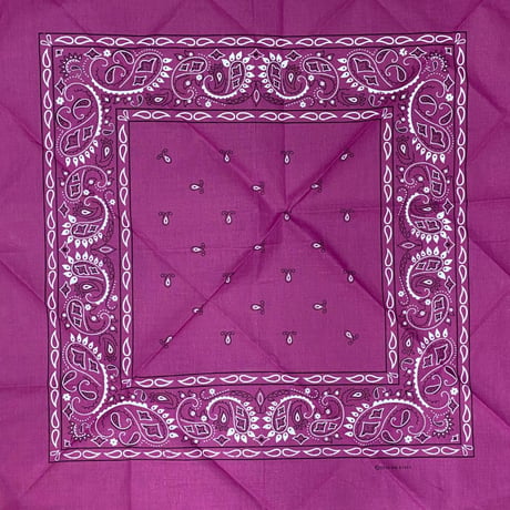ペイズリー バンダナ Paisley Bandana ヴィンテージ調 大判サイズ 55cm ローズベリー (BNDN94)