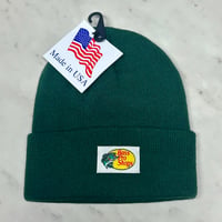 アメリカ製 全米最大級のアウトドアブランド Bass Pro Shops バスプロショップス ロゴラベル ニット帽 Pグリーン (Bps80)