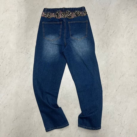 刺繍虎竹図 Japanese Tiger Embroidery Denim Jeans 和柄インディゴデニム (JNS90)