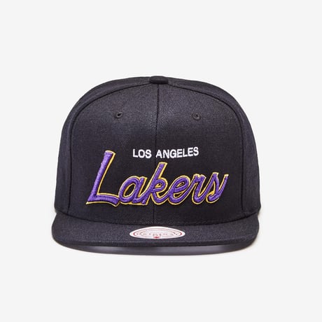Mitchell&Ness ミッチェル&ネス LA ロサンゼルス Lakers レイカーズ 公式 SCRIPT スナップバックキャップ