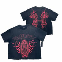USA仕様 Ed Hardy エドハーディ Mary Dragons Boxy Cropped T マリア 龍 クロップ Tシャツ (EdT4)