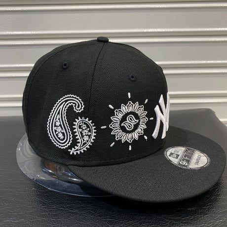USA限定 Newera ニューエラ 9FIFTY ペイズリー スナップバック MLB 黒 NY ヤンキース yankees
