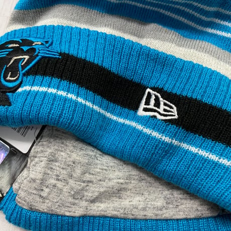 NEWERA USA ニューエラ NFL カロライナ パンサーズ Panthers 公式 ポンポン付き ニット帽