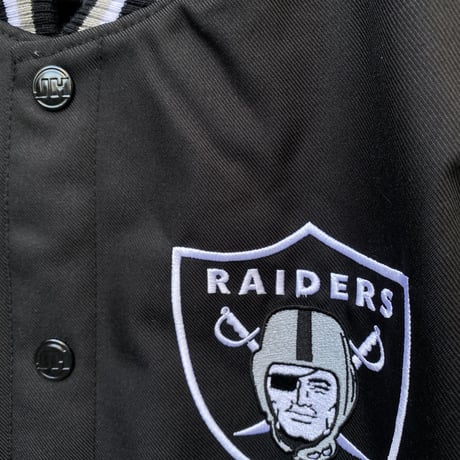 NFL公式 ラスベガス RAIDERS レイダース TWILL ツイル スタジアムジャンパー アメフト 黒