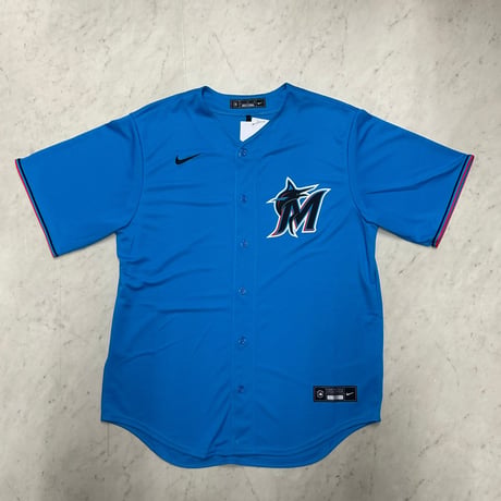 NIKE ナイキ Miami Marlins マイアミ マーリンズ MLB オフィシャルライセンス ジャージー ALT ブルー (MLBJ18)