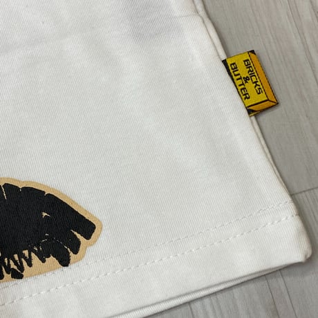 米国ブランド Bricks & Butter ブリックス＆バター 半袖 GENIUS グラフィック Tシャツ 白
