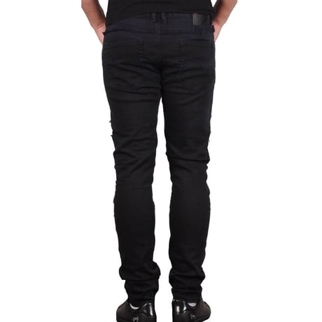 米国発 KROME NY クローム ニューヨーク Skinny Fit スキニーフィット バイカーデニム (JNS177)
