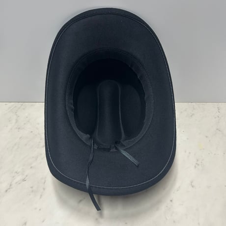 つば広 ウエスタンハット Cowboy Hat カウボーイハット フェルトタッチ 紺 サイズ調節可 (CBH12)