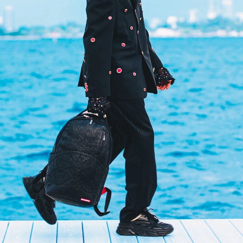 特別限定 SPRAYGROUND エンボス加工 ジェットブラック グラフィティ