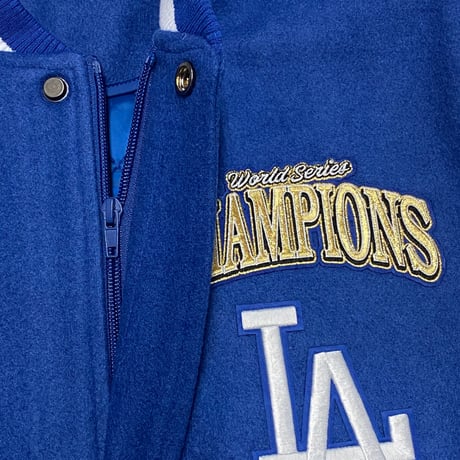 海外限定 PRO STANDARD 2025 ワールドシリーズ チャンピオンズ LA Dodgers ウール スタジャン (PRO-JK2)