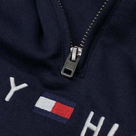 TOMMY HILFIGER USA 3/4 クオータージップ モックネック スウェットプルオーバー (R4F-27)