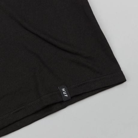 HUF ハフ BOXLOGO ポスター ボックスロゴ 半袖  Tシャツ 黒 オレンジ ピスタグ付