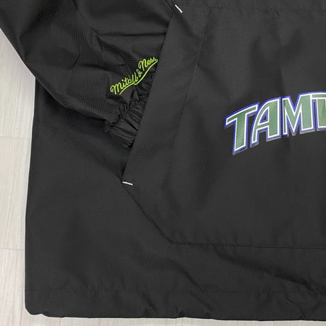 USA限定 Mitchell&Ness MLB タンパベイ レイズ Team Origins ハーフZIP ウィンドブレーカー
