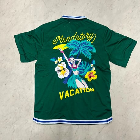 LA発祥 FIRST ROW ファーストロー Tropical Vacation Mesh Shirt メッシュ ボーリングルシャツ (SBS53)