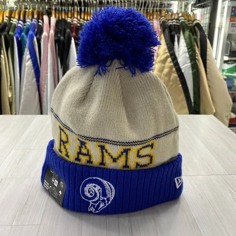 NEWERA ニューエラ NFL 公式 ニット帽 LA Rams ロサンゼルス ラムズ Historic Pom
