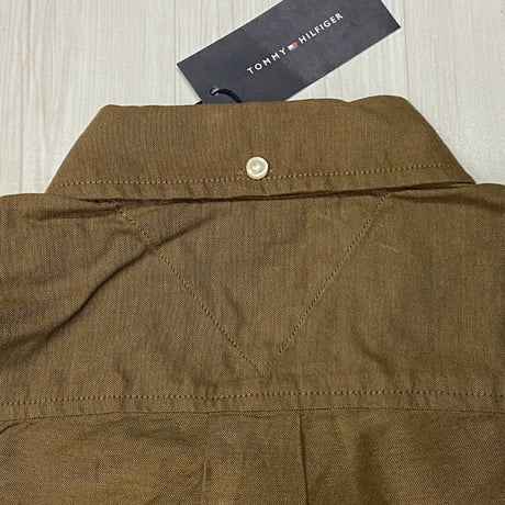 USA規格 TOMMY HILFIGER ストレッチ カスタムフィット オックスフォードシャツ (R4F-29)