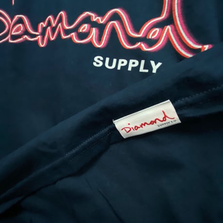 【2XL】 Diamond Supply Co ダイヤモンドサプライ 半袖 Tシャツ Neon ネオン 紺 ネイビー LA