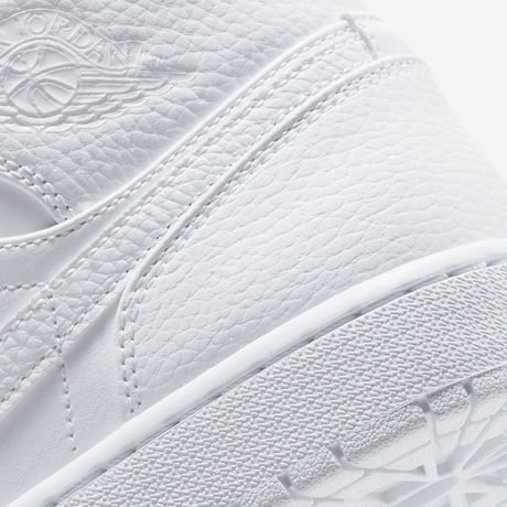 NIKE ナイキ AIR JORDAN1 MID エアジョーダン1 ミッドカット 白 トリプルホワイト AJ1 (aj23)