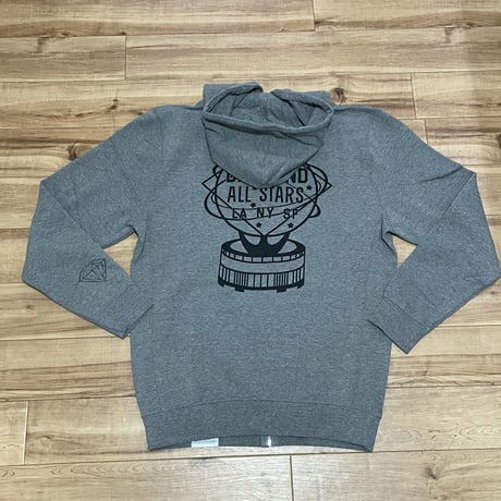 【M】 Diamond Supply Co ダイヤモンドサプライ Zip-Up ジップアップ パーカー グレー ALL STAR (Z8)