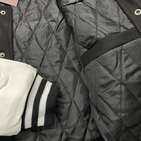 Maximos USA ビンテージ ベースボールジャケット スタジャン 黒 ブラック BLACK バーシティジャケット