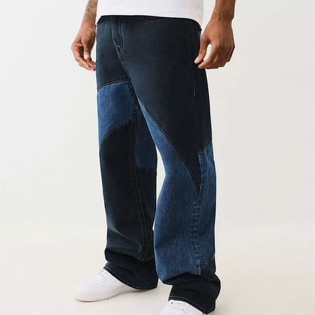 プレミアムジーンズ True Religion トゥルーレリジョン Flared Washed フレアー パッチワーク ジーンズ (JNS256)