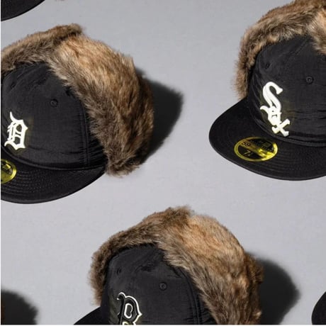 海外限定 59FIFTY ニューエラ Newera レトロクラウン Winter Dog Ear ドッグイヤー Tigers タイガース トラッパーキャップ (10-12)