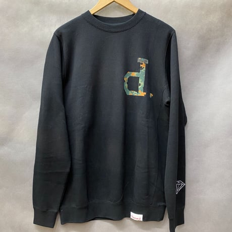 Diamond Supply ダイヤモンドサプライ Unpolo Camo クルーネック スウェット ベーシック トレーナー 黒