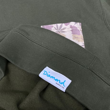 Diamond Supply ダイヤモンドサプライ  WeedCamo クルーネック トレーナー 胸ポケット付き 迷彩