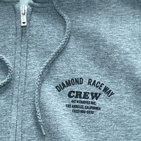 ダイヤモンドサプライ Diamond supply co.  ジップアップ Zip-Up パーカー グレー RaceWay (Z4)
