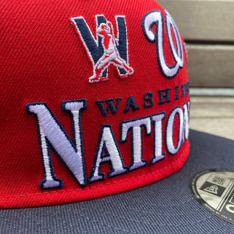 USA限定 9FIFTY ニューエラ MLB ワシントン ナショナルズ Nationals スナップバックキャップ ARCHIVE 赤 (950-233)