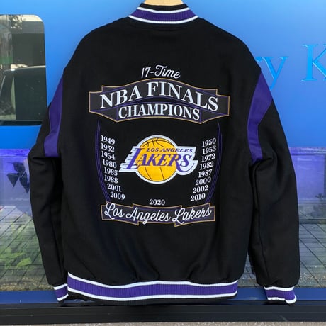 限定 JHデザイン LA レイカーズ Lakers 限定 ファイナル チャンピオン 17Time リバーシブル スタジャン