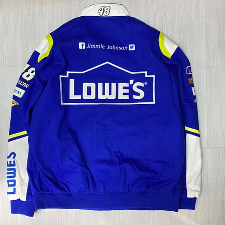 NASCAR ナスカー JHデザイン Lowe's ロウズ レーシングジャケット Jimmie.J ジミージョンソン
