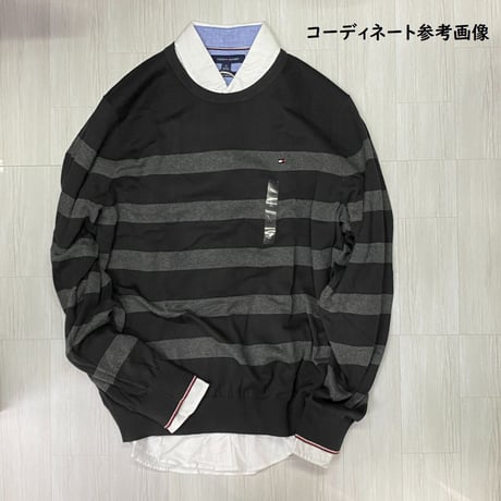 USA規格 TOMMY HILFIGER ストレッチ カスタムフィット オックスフォードシャツ (R4F-28)