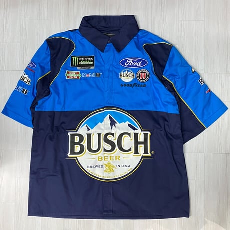 NASCAR ナスカー JHデザイン Busch Light ピットクルーシャツ  ケヴィン ハーヴィック