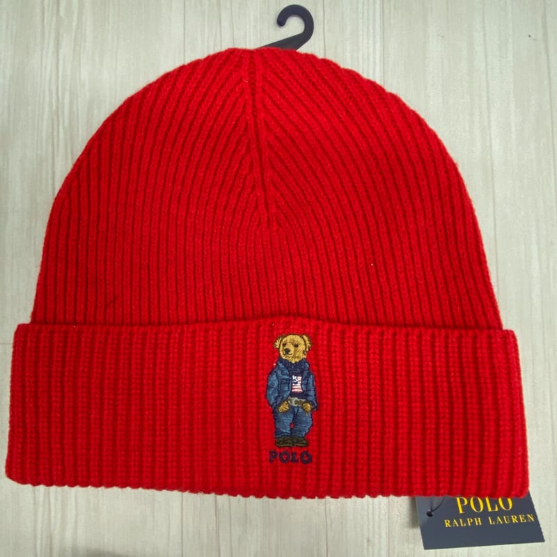 POLO RALPH LAUREN ラルフローレン ポロベア リブ編み ニットキャップ