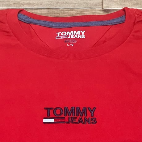 トミージーンズ TOMMY JEANS ベーシック 半袖 Tシャツ ワンポイント 刺繍ロゴ