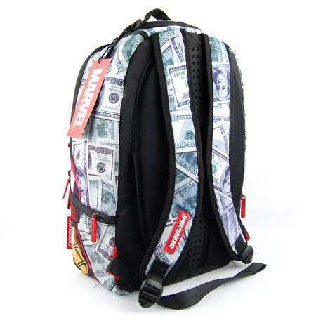 SALE【限定コラボモデル】 SPRAYGROUND スプレイグラウンド MAVEL マーヴェル アイアンマン バックパック 総柄 リュック
