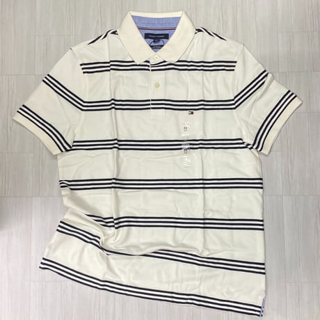 Tommy Hilfiger USAトミーヒルフィガー カスタムフィット ストライプ ポロシャツ (R4F-36)