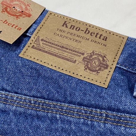老舗LAブランド KnoBetta 999 ノーベター 太め バギースタイル カーゴデニム MED BLUE (JNS22)