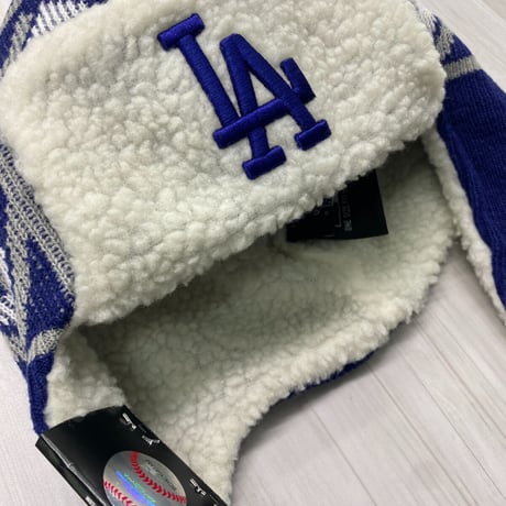 USA限定 ニューエラ Newera ロサンゼルス ドジャース Dodgers 空軍 トラッパーハット 極暖 ニット