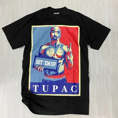 LA発 TUPAC 2パック シャクール POSTERIZATION グラフィック 半袖 ヘビーウェイト Tシャツ (GTS52)