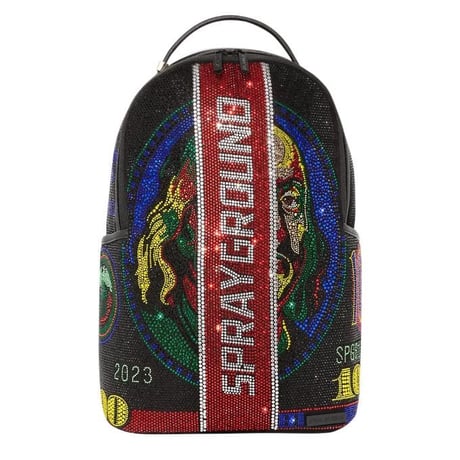 特別限定版 SPRAYGROUND マルチカラークリスタル TRINITY HUNDRED バックパック