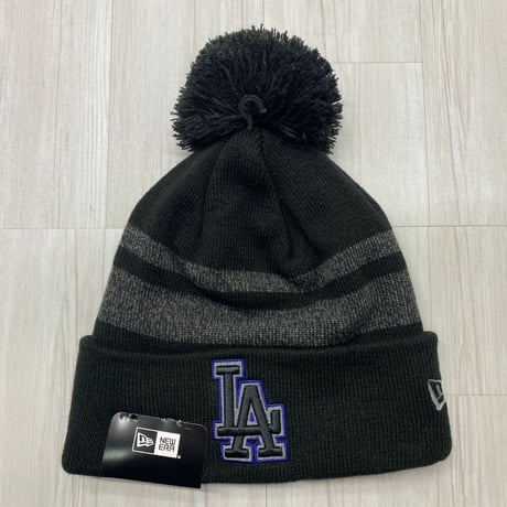 NEWERA USA ニューエラ MLB ロサンゼルス ドジャース LA Dodgers ニット帽 黒