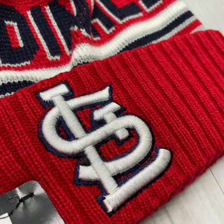 NEWERA ニューエラ MLB セントルイス カージナルス Cardinals ニット帽 ポンポン付 ニットキャップ