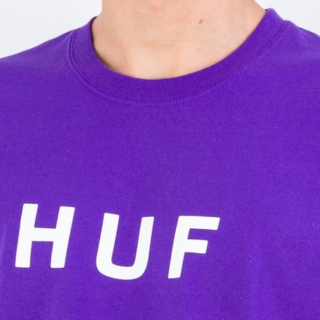 HUF ハフ OG LOGO オリジナルロゴ 半袖 クルーネック Tシャツ 紫 グレープ Grape