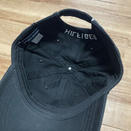 トミーヒルフィガー TOMMY HILFIGER ストラップバック キャップ 黒 Sフラッグロゴ (3)